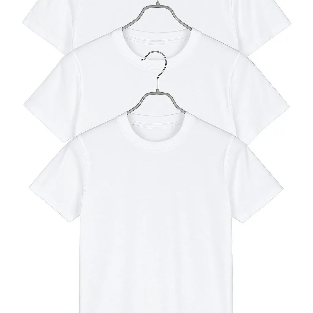 Playera algodón Blanca Ligera Caballero Paq.3 pzs (5549)