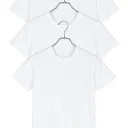 Playera algodón Blanca Ligera Caballero Paq.3 pzs (5549)