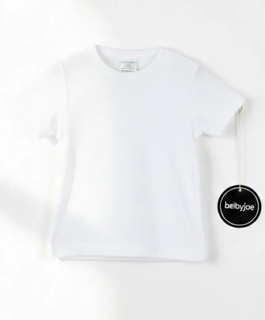Playera Blanca Afelpada Niño / Juvenil M/C M.5502